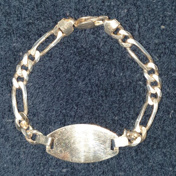 💎 Vintage Italy 925 Sterling Silver Medical Alert Bracelet — Stamped "F.N.A" 💎 - Picture 7 of 14